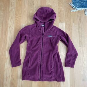 Columbia Maroon Hooded Fleece Jacket